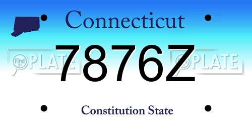 7876Z Connecticut License Plate