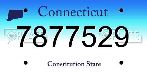 7877529 Connecticut License Plate