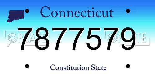 7877579 Connecticut License Plate