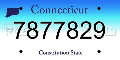 7877829 Connecticut License Plate
