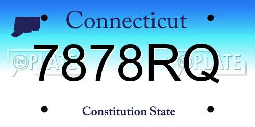 7878RQ Connecticut License Plate