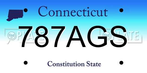 787AGS Connecticut License Plate