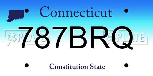787BRQ Connecticut License Plate