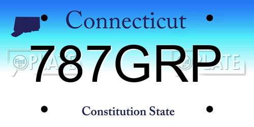 787GRP Connecticut License Plate
