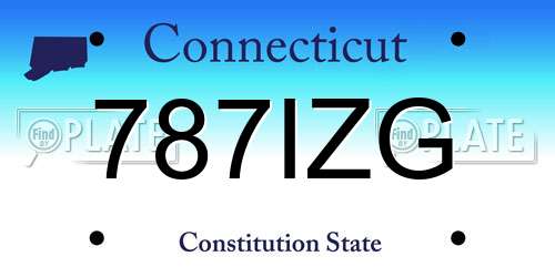 787IZG Connecticut License Plate
