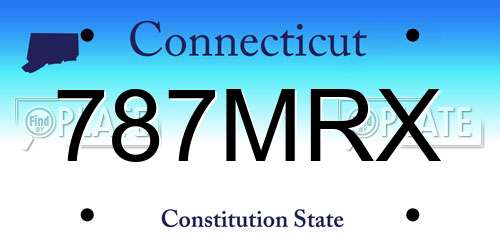 787MRX Connecticut License Plate