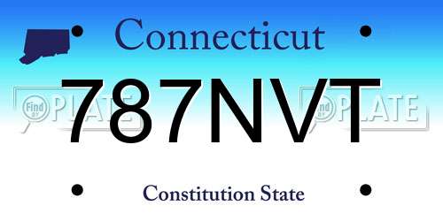 787NVT Connecticut License Plate
