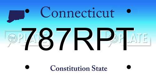 787RPT Connecticut License Plate
