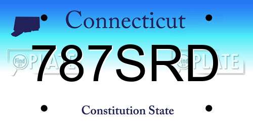 787SRD Connecticut License Plate