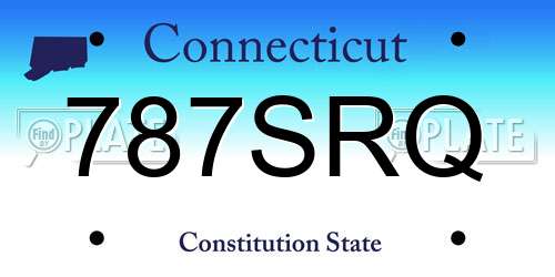 787SRQ Connecticut License Plate