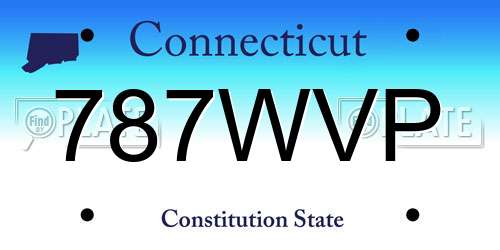 787WVP Connecticut License Plate