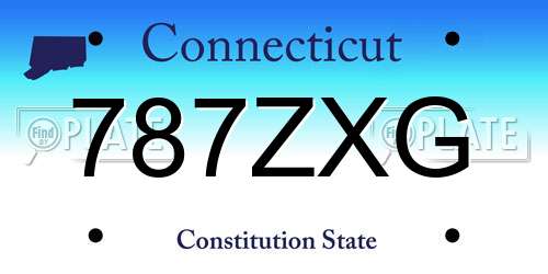 787ZXG Connecticut License Plate