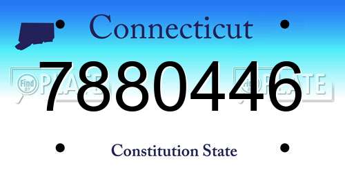 7880446 Connecticut License Plate