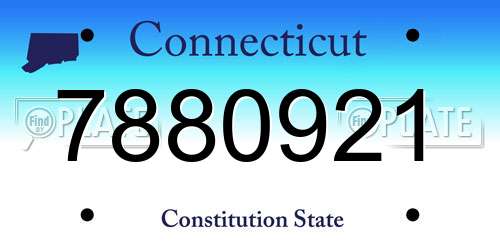 7880921 Connecticut License Plate