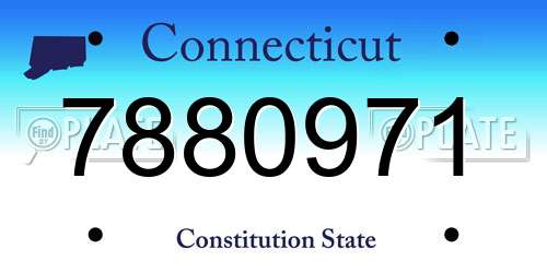 7880971 Connecticut License Plate