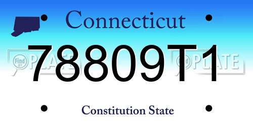 78809T1 Connecticut License Plate
