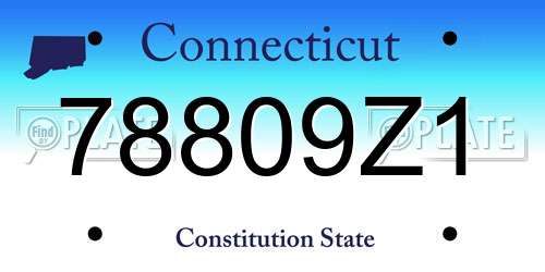 78809Z1 Connecticut License Plate