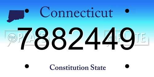 7882449 Connecticut License Plate