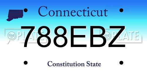 788EBZ Connecticut License Plate