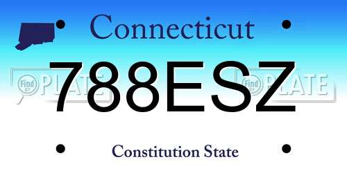 788ESZ Connecticut License Plate