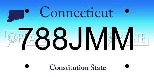 788JMM Connecticut License Plate