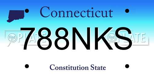 788NKS Connecticut License Plate