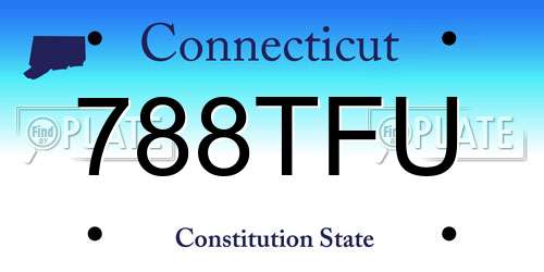 788TFU Connecticut License Plate