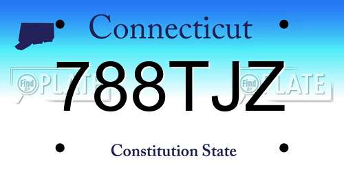 788TJZ Connecticut License Plate