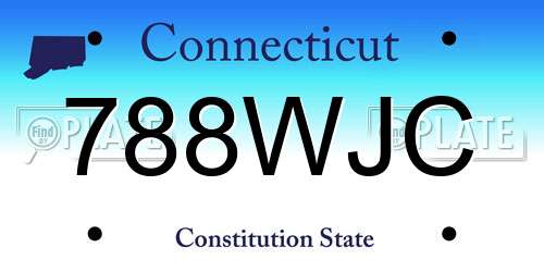 788WJC Connecticut License Plate