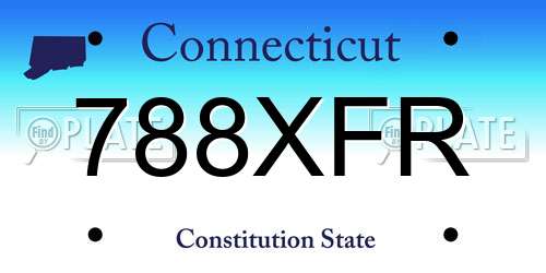 788XFR Connecticut License Plate