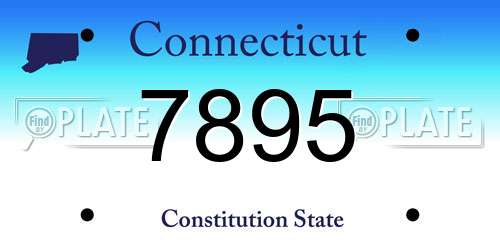 7895 Connecticut License Plate