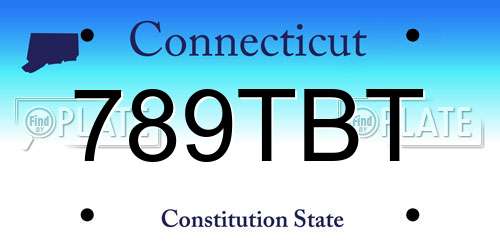 789TBT Connecticut License Plate