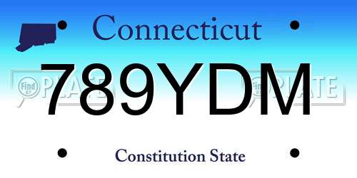 789YDM Connecticut License Plate