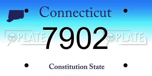 7902 Connecticut License Plate