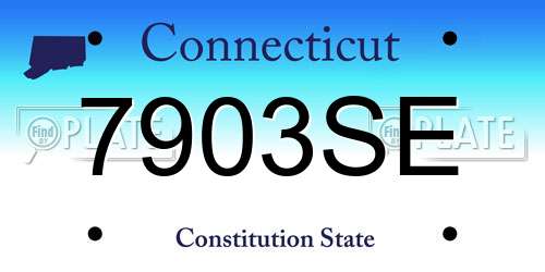 7903SE Connecticut License Plate