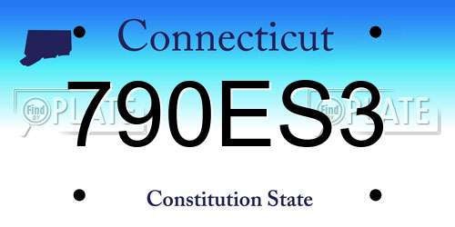 790ES3 Connecticut License Plate