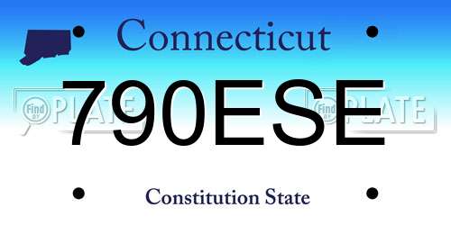 790ESE Connecticut License Plate