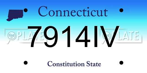 7914IV Connecticut License Plate