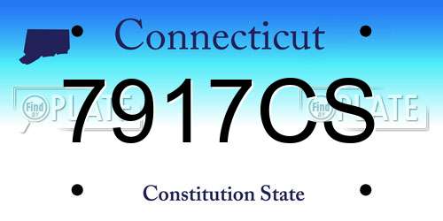7917CS Connecticut License Plate