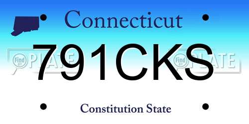 791CKS Connecticut License Plate