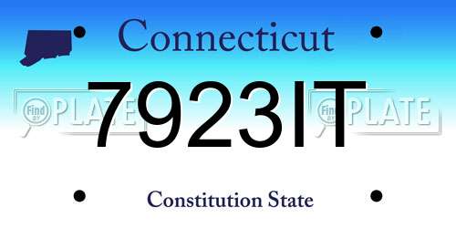 7923IT Connecticut License Plate