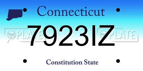 7923IZ Connecticut License Plate
