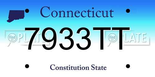 7933TT Connecticut License Plate