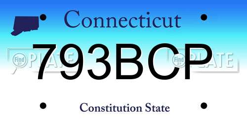 793BCP Connecticut License Plate