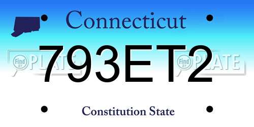 793ET2 Connecticut License Plate