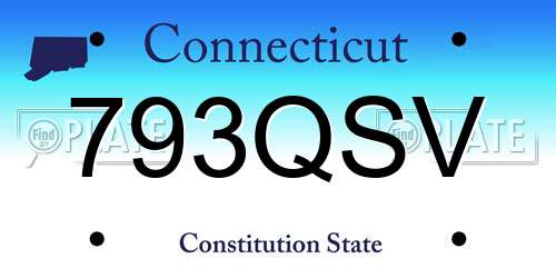 793QSV Connecticut License Plate