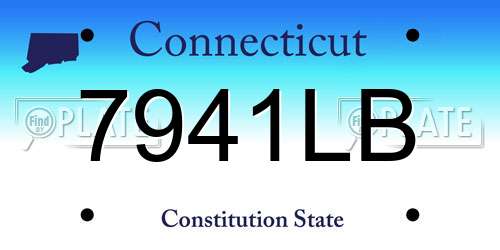 7941LB Connecticut License Plate