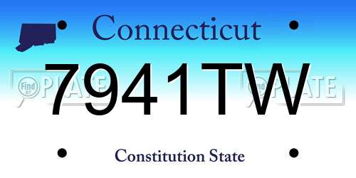7941TW Connecticut License Plate
