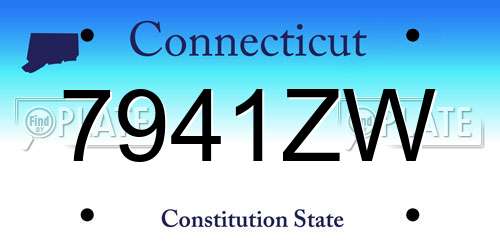7941ZW Connecticut License Plate
