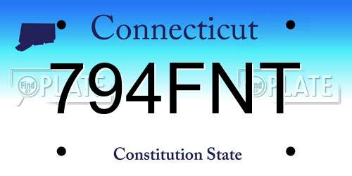 794FNT Connecticut License Plate